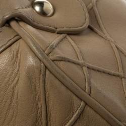 مملوكة مسب قًا Dior Beige Cannage Quilted Leather Granville Polochon Satchel