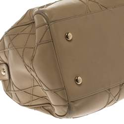 مملوكة مسبقًا Dior Beige Cannage Quilted Leather Granville Polochon Satchel