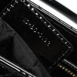 Pre Owned حقيبة يد ديور "ليدي ديور" كبيرة جلد لامع كاناج أسود