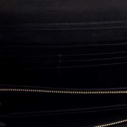 مملوكة مسبقًا محفظة بسلسلة ديور جلد لامع كاناج أسود