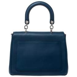 Pre Owned Dior Blue Leather Small Be Dior Flap Top Handle Bag