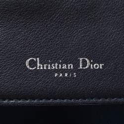 Pre Owned Dior Blue Leather Small Be Dior Flap Top Handle Bag