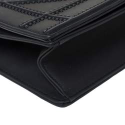 Pre Owned Dior Black Ultra Matte Leather Small Diorama Shoulder Bag