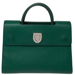 Dior Green Leather Medium Diorever Bag