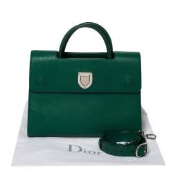 Dior Green Leather Medium Diorever Bag