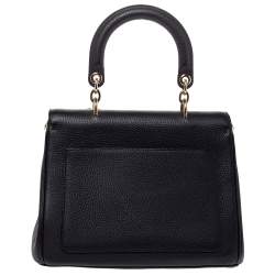 Pre Owned Dior Black Leather Small Be Dior Flap Top Handle Bag