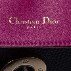 Pre Owned Dior Black Leather Small Be Dior Flap Top Handle Bag