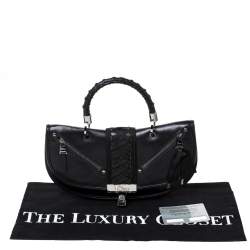 Pre Owned Dior Black Leather Admit It Top Handle Bag