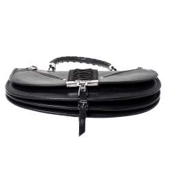 Pre Owned Dior Black Leather Admit It Top Handle Bag
