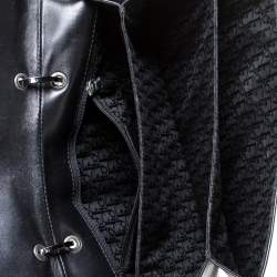 Pre Owned Dior Black Leather Admit It Top Handle Bag