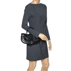 Pre Owned Dior Black Leather Admit It Top Handle Bag