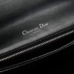 Pre Owned حقيبة كتف ديور ديورما كبيرة جلد ثعبان وجلد بيضاء / سوداء  