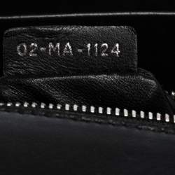 Pre Owned حقيبة كتف ديور ديورما كبيرة جلد ثعبان وجلد بيضاء / سوداء  