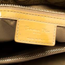 Pre Owned حقيبة يد ديور شوبر كبيرة جلد ناعم مبطن كاناج أحمر