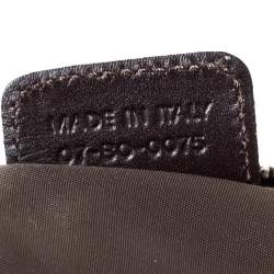 Pre Owned Dior Brown Oblique Print Coated Canvas and Velvet Romantique Satchel