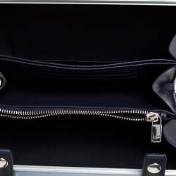 Pre Owned Christian Dior x Rimowa Two Tone Blue Aluminum and Leather Personal Clutch Bag