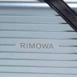 Pre Owned Christian Dior x Rimowa Two Tone Blue Aluminum and Leather Personal Clutch Bag