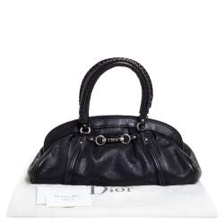 Pre Owned Dior Black Leather Small My Dior Frame Satchel 