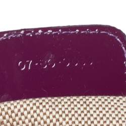 Pre Owned Dior Purple Monogram Patent Leather Boston Bag