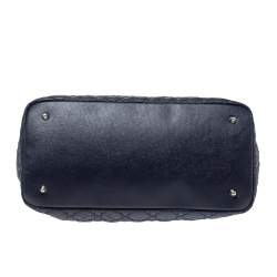 مملوكة مسبقًا حقيبة ديور باناريا شوبر متوسطة كانفاس مقوي و جلد أزرق