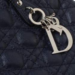 مملوكة مسبقًا حقيبة ديور باناريا شوبر متوسطة كانفاس مقوي و جلد أزرق