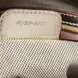 Dior Metallic Gold Oblique Monogram Leather Boston Bag
