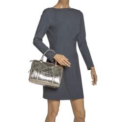 Dior Metallic Gold Oblique Monogram Leather Boston Bag