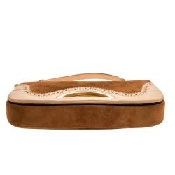 مملوكة مسبقًا Dior Brown Suede and Leather Wingtip Malice Shoulder Bag