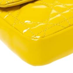 Pre Owned حقيبة كلاتش ديور سلسلة نيو لوك جلد لامعة كاناج سوداء