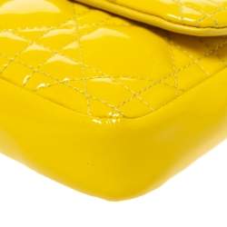 Pre Owned حقيبة كلاتش ديور سلسلة نيو لوك جلد لامعة كاناج سوداء