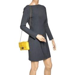 Pre Owned حقيبة كلاتش ديور سلسلة نيو لوك جلد لامعة كاناج سوداء