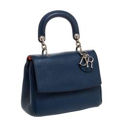 Pre Owned Dior Blue Leather Mini Be Dior Top Handle Bag