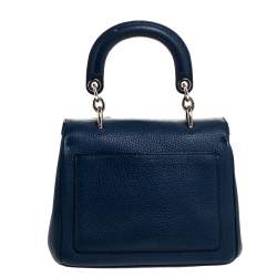 Pre Owned Dior Blue Leather Mini Be Dior Top Handle Bag