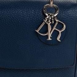 Pre Owned Dior Blue Leather Mini Be Dior Top Handle Bag