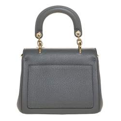 Pre Owned Dior Grey Leather Mini Be Dior Top Handle Bag