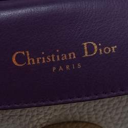 Pre Owned Dior Grey Leather Mini Be Dior Top Handle Bag