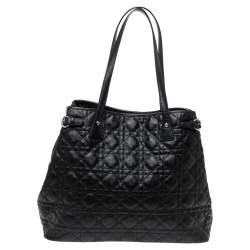 Pre Owned حقيبة يد ديور "باناريا" متوسطة كانفاس مقوى كاناج مرجاني