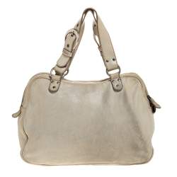 مملوكة مسبقًا Dior Pale Green Gaucho Leather Large Double Saddle Shoulder Bag