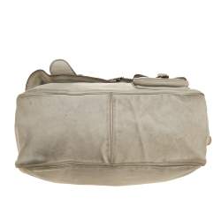 مملوكة مسبقًا Dior Pale Green Gaucho Leather Large Double Saddle Shoulder Bag