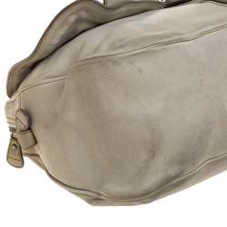 مملوكة مسبقًا Dior Pale Green Gaucho Leather Large Double Saddle Shoulder Bag