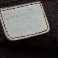 مملوكة مسبقًا Dior Pale Green Gaucho Leather Large Double Saddle Shoulder Bag