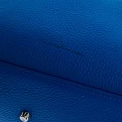 Pre Owned Dior Blue Leather Medium Diorissimo Shopper Tote
