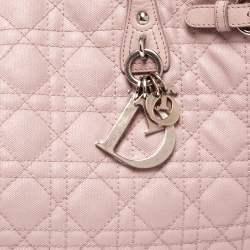 Pre Owned حقيبة يد ديور "باناريا" متوسطة كانفاس مقوى كاناج مرجاني