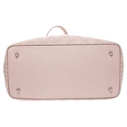 Pre Owned حقيبة يد ديور "باناريا" متوسطة كانفاس مقوى كاناج مرجاني