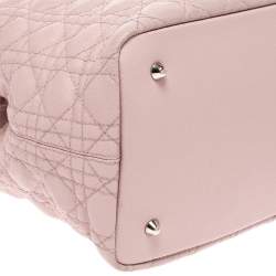 Pre Owned حقيبة يد ديور "باناريا" متوسطة كانفاس مقوى كاناج مرجاني