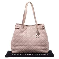 Pre Owned حقيبة يد ديور "باناريا" متوسطة كانفاس مقوى كاناج مرجاني