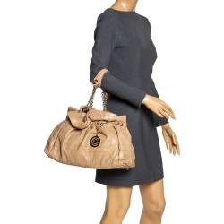 Pre Owned Dior Beige Cannage Leather Le Trente Tote