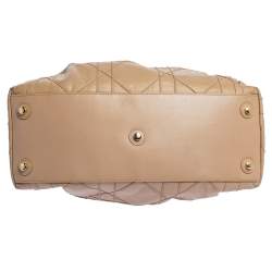 Pre Owned Dior Beige Cannage Leather Le Trente Tote