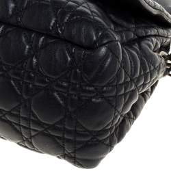 Pre Owned حقيبة ديور قفل قلاب نيو جلد كاناج سوداء