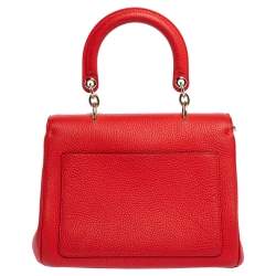 Pre Owned Dior Red Leather Small Be Dior Flap Bag